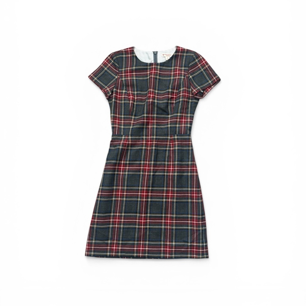 Brooks Brothers Wool Gray and Red Flannel Dress Size 0